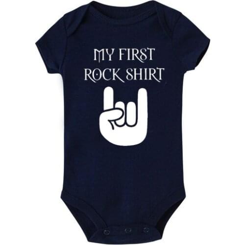 2019 Baby Bodysuit Cotton Short Sleeve Cute Baby Boy Clothes Baby Bodysuit Baby Outfit Body Rock My First Rock Jumpsuit