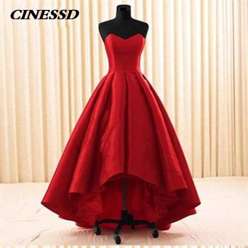 Custom Plus Size Long Evening Dresses 2020 Sweetheart Corset Red Satin Floor Length Prom Dress Women vestidos de fiesta de noche