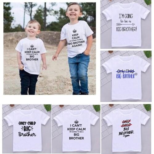 Funny I'm Going To Be A Big Brother Again Children Boys Tshirt Kids Brother Matching Clothes Pregnancy Announcement Top Outfits