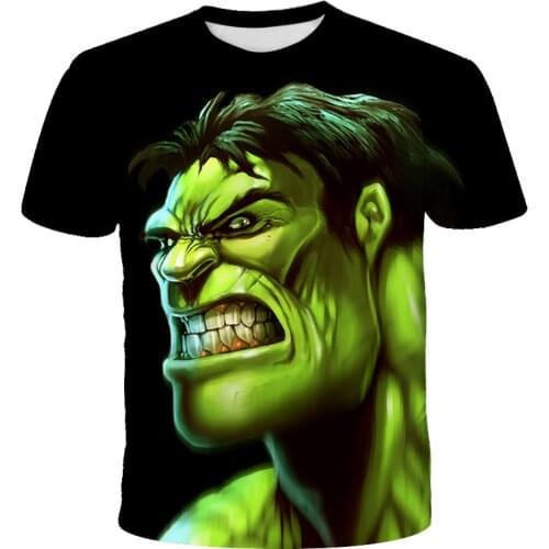 Ulk- Spidermαn T Shirt Kids Boys Clothes Summer Hulk Short Sleeve Girls Tops Tees Children Clothing Kid Girl Tshirts Boy