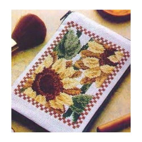 Book Cover-Bright Sunflower Flowers Counted Cross Stitch 11CT 14CT 18CT DIY Chinese Cross Stitch Kits Embroidery Needlework Sets