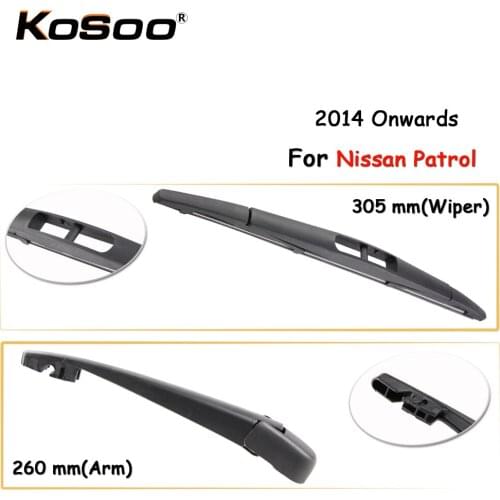 KOSOO Auto Rear Car Wiper Blade For Nissan Patrol,305mm 2014 Onwards Rear Window Windshield Wiper Blades Arm,Car Accessories