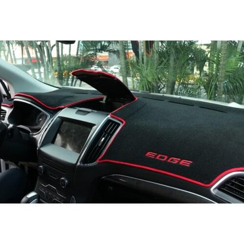 Lsrtw2017 polyester car dashboard mat non slip carpet pad avoid light for ford edge 2016 2017 2018 2019 2020 2021 2022 sun shade