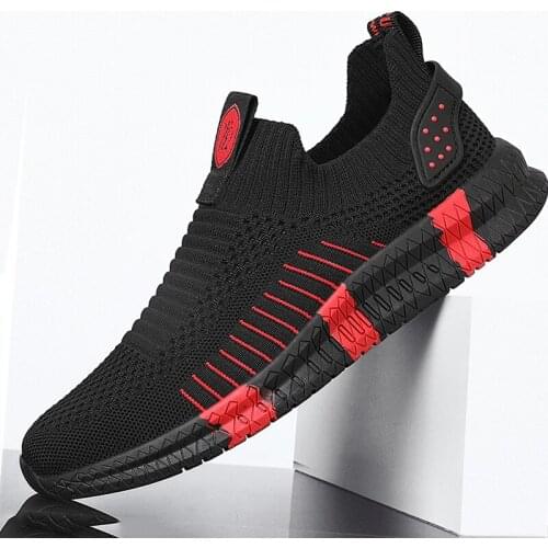 New mens casual shoes fashion sneakers walking sports breathable summer mesh fly woven cool vulcanized light large size shoes