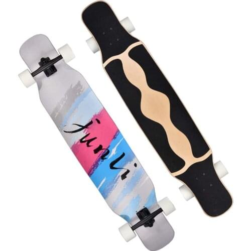 Longboard Skateboard 46.5" Standard ABEC-11 Chrome Steel Bearing Brush Street Longboard Skateboard Outdoors Sport for Adults