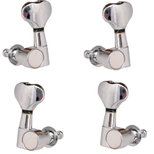 A Set of 4 Pcs 2R2L No need Mounting Screw Sealed Gear String Tuning Pegs Tuners Machine Heads For Ukulele 4 String Guitar parts