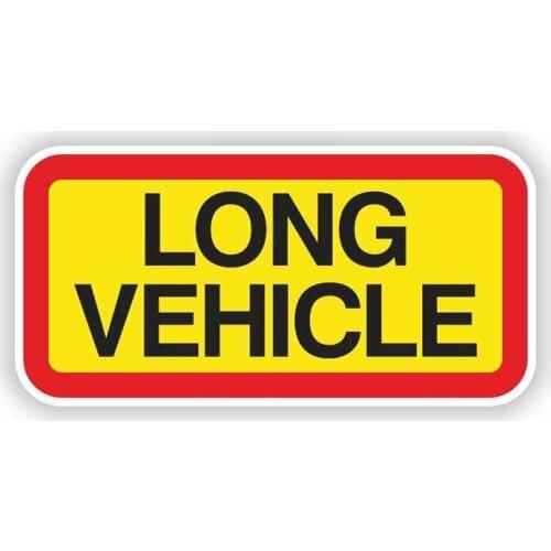 Creative Car Sticker Warning Long Vehicle Accessories Car Deco Stickers Decals Waterproof PVC 6.9cm X 14.3cm