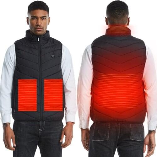 New Mens Winter Heating Waistcoat Super Warm Outdoor Coat 4 Area Heating USB Electric Heated Vest Camping Hiking Jacket Women
