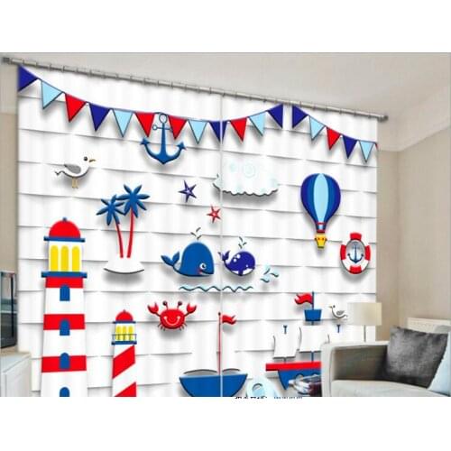 New Modern Blackout Window Curtain kids 3D Curtains For Bedding room Living room Hotel Drapes Cortinas De Sala