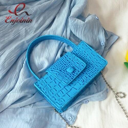 Simple Candy Color Chain Crossbody Bag Fashion Designer Purses and Handbags Casual Leather Mini Totes Female Shoulder Bag 2021
