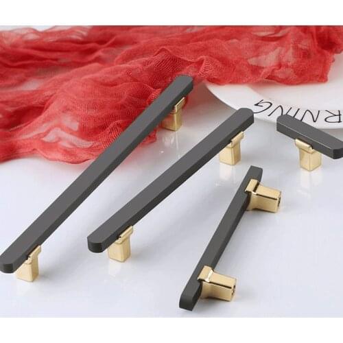 Zinc Alloy Simple Furniture Handles Cabinet Handle European Drawer Dresser Pulls Knob Fashion Wardrobe Pull Elegant Hardware