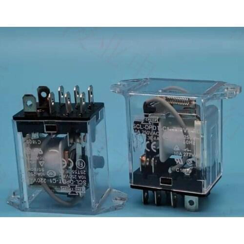 5pcs New SCL-DPDT-C1 220VAC 10a8 Foot Air Conditioning Microwave Oven Disinfection Cabinet Shutter Door Relay