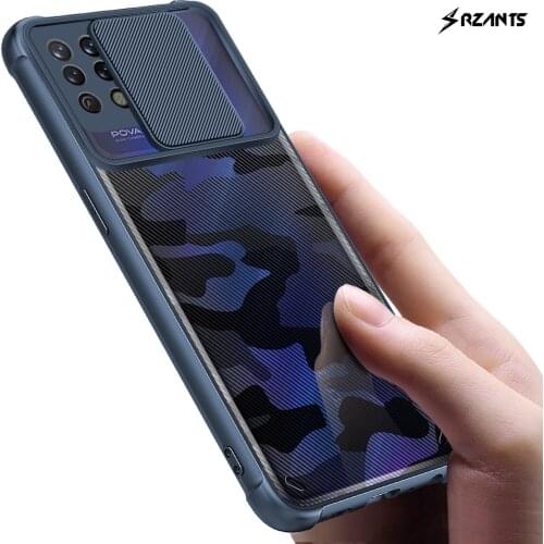 Rzants For Tecno Pova Case Soft [Camouflage Lens] Camera Protection Slim Half Clear Cover