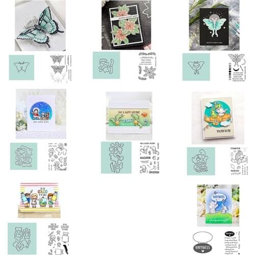 "Warmest Holiday Wishes" Metal Cutting Dies & Coordinating Stamp For Scrapbooking Craft Die Cut Card Making Embossing Stencil