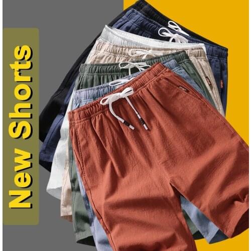 Free Ship Summer Shorts Men Casual Cotton Shorts Boys Plain Brand Male Short Pants Plus Size 4XL 5XL Breathable Cool Shorts Men