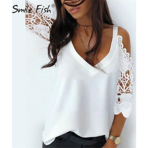 Кружевные блузки SMILE FISH China At AliExpress