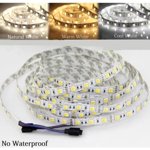 Double Color Temperature 5025 5050 LED Strip Light Warm White and Cold White DC12V/24V 60LED/m color adjusted decorate for home