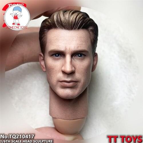 TTTOYS TQ210417 1/6 Male star Head Sculpt Chris Evans Male soldier Head Carving model For 12" TBLeague Action figure body doll