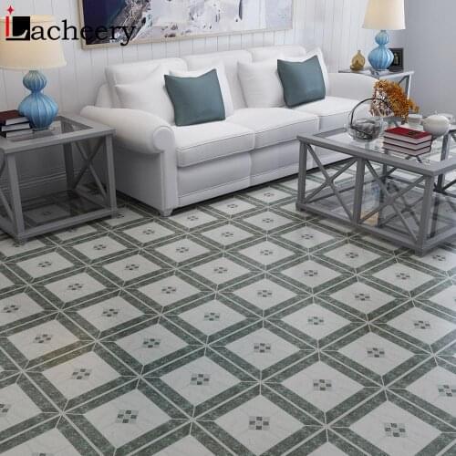 Waterproof Floor Stickers Self Adhesive Marble Wallpapers Bathroom Tiles Sticker House Renovation Decals Wall Ground Decor Panel