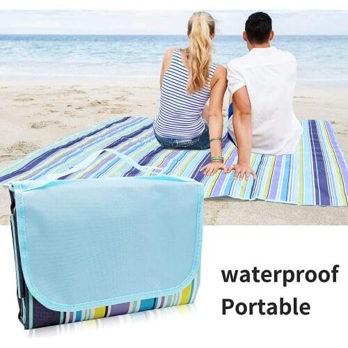 Waterproof Sandproof for 6-8 People, Oversized Foldable Camping Blankets, Machine Washable, Thick Soft for Camping, Hiking, Trav