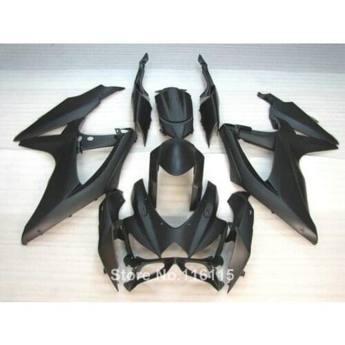 High quality fairing kit for SUZUKI K8 K9 GSXR 600 750 2008 2009 2010 all matte black GSXR600 GSXR750 08 09 10 fairings G