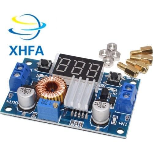 10pcs XHFA ROBOT XL4015 5A High power 75W DC-DC adjustable step-down module+LED Voltmeter Power supply module