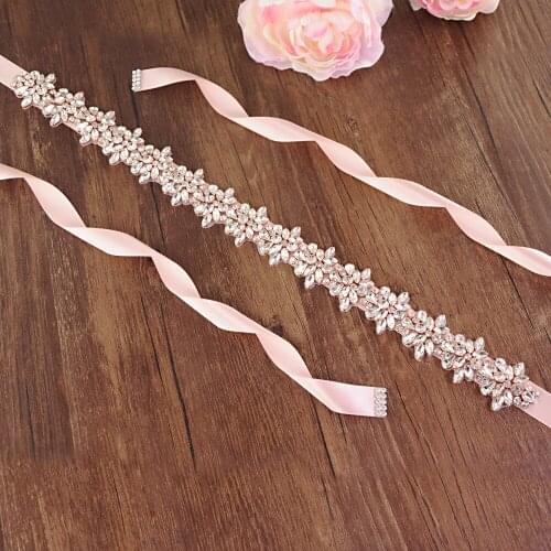 100% Handmade Rose Gold Crystal Rhinestone Wedding Belt Diamond Bridal Belt Bridal Sash Rose Gold Rhinestones Wedding Belt Sash