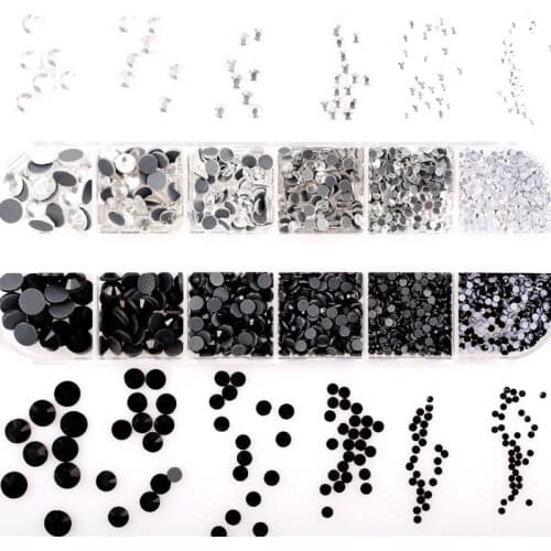 2000Pcs Mixed Colors Rhinestones Set Crystal Glass Stone Hotfix Rhinestone Set Flatback Rhinestones for Clothing DIY Decorations