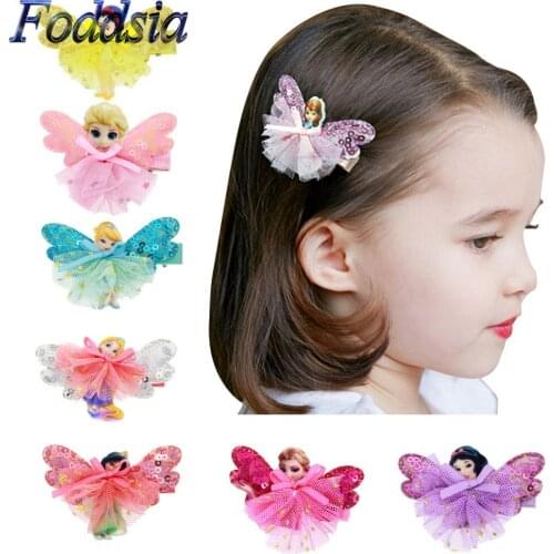 2017 Cartoon mini skirt Hair Clip Baby Hairpins kids Hair Clips Children Headwear Princess Barrette Girls Hair Accessories CH144