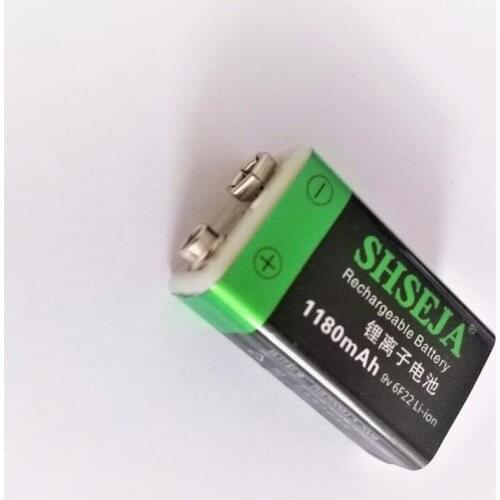 4PCS 9V Battery 1180mAh micro USB Rechargeable Lipo Battery USB 9V BATTERY