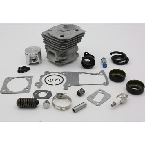 44mm Top Cylinder Big Bore Piston End Spark Plug Gasket Kit Fit For Jonsered 2141 2145 2150 Gasoline Chainsaw Spare Parts