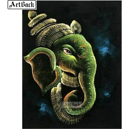 5d diy diamond painting ganesha indian religion sticker full square diamond embroidery 3d round diamond art mosaic crafts