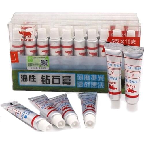 URANN 6pcs W7~W40 Diamond Polishing Lapping Paste Compound Syringes Micron Glass Metal Grinding Polishing Abrasive Tools