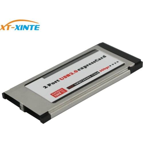 XT-XINTE PCI Express to USB 3.0 Dual 2 Ports PCI-E Express Card Adapter for NEC 34MM Slot ExpressCard Converter PCMCIA Laptop