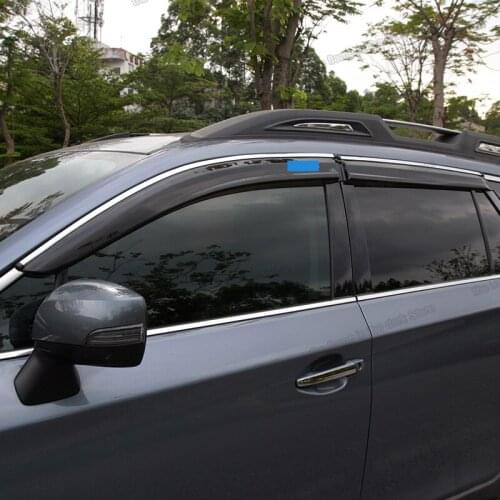 Acrylic car window rain shield door visor for subaru outback xv forester 2013 2014 2015 2016 2017 2018 2019 2020 2021 SK SJ