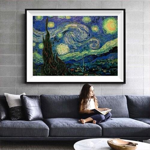DIY 5D Diamond Painting Van Gogh Starry Night Cross Stitch kits Abstract Diamond Embroidery Resin Hobby Craft Handmade Gift