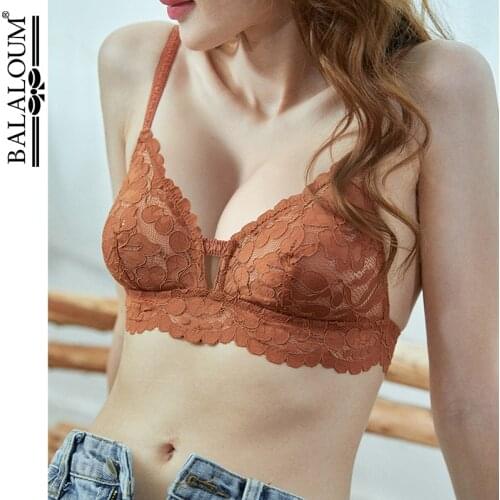 BALALOUM 2018 Sexy Unlined Lace Bra Brassiere Sets Erotic Underwear Lingerie BraletteTransparent Women Bra Brief Sets Seamless