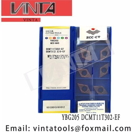 Free shipping high quality 10pcs/lots YBG205 YBG202 YBM153 DCMT11T302-EF cnc carbide turning inserts
