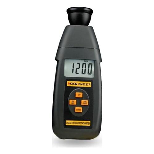 VICTOR DM6237P Digital Stroboscope Tachometer 60 to 19999RPM measuring range VC DM6237P VC 6237P Tachometer