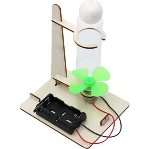 Wooden Electric Suspension Flying Ball Assembled Model DIY Kids Assembling Toy Science Experiment Kit