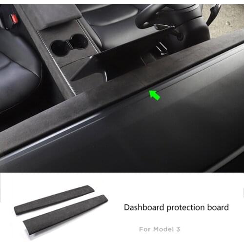 For Tesla Model 3 Y Center Console Panel Trim Dashboard Panel Strip Faux Fur Cover Trim Car Styling Accessories