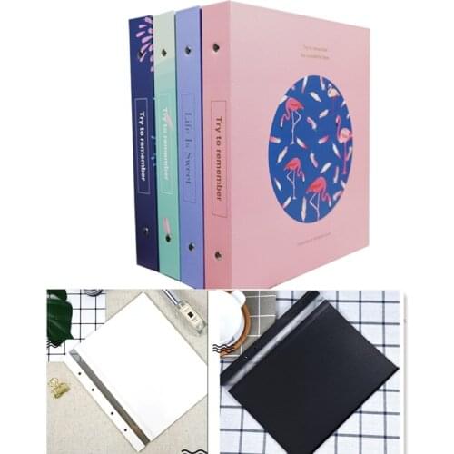 Self Adhesive Photo Album With Film Black Sheets Creative 5/6/7inch Photos Scrapbook DIY Picture Album Welding Gift
