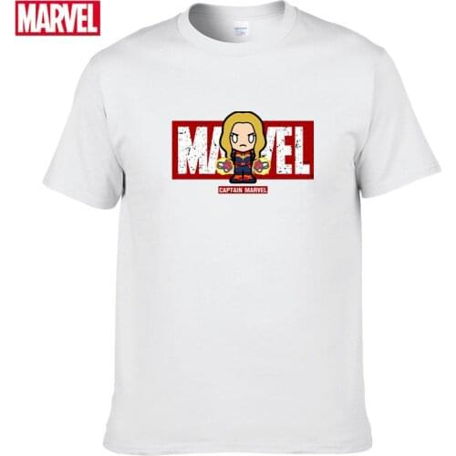 Marvel The Avengers Captain Marvel T-shirt Comfortable Breathable 100% cotton Fashion clothes for teens Summer t-shirts man #138