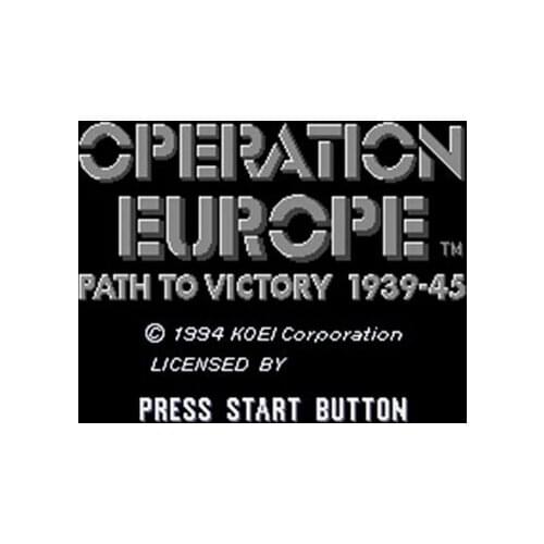 Operation Europe - Path to Victory 1939-45 16 bit Big Gray Game Card For NTSC Game Player Drop Shipping