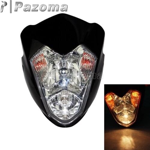 Motorcycle LED Vision Headlight Dirt Bike Dual Sport Streetfighter Headlamp for Honda Suzuki Yamaha Kawasaki GSXR CBR CB YZ Faze
