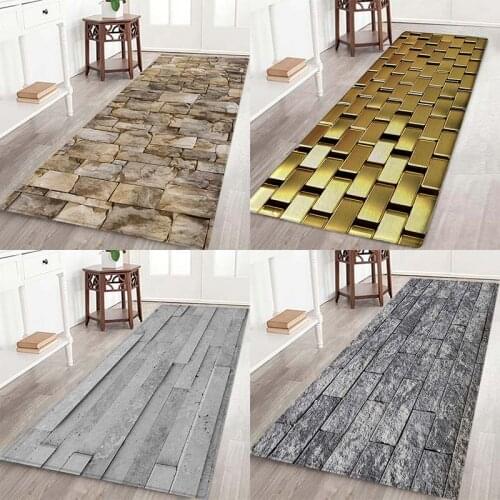 Marble brick floor mat, BRICS brick flower print Anti-Slip flannels home mat