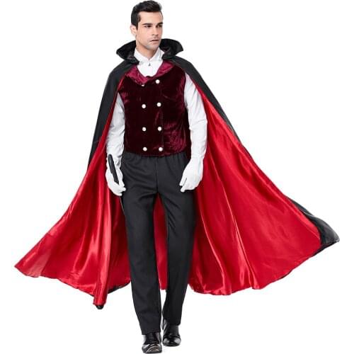Halloween Male Vampire Costume Castle Dracula Cross Dress European and American Game Uniform
