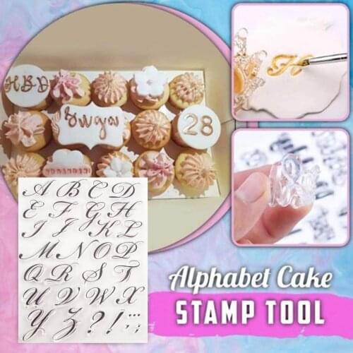 Plastic Letter Stamp Handcraft Cookies Cake Making Baking Template Stencil Mold Cake Decorating Tool Bakeware Kitchen Tool