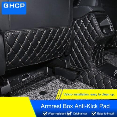 QHCP Microfiber Leathe Car Seat Anti-kick Mat Armrest Anti-Child-Kick Pad B Post Pillars For Subaru Forester 2019 Car Styling