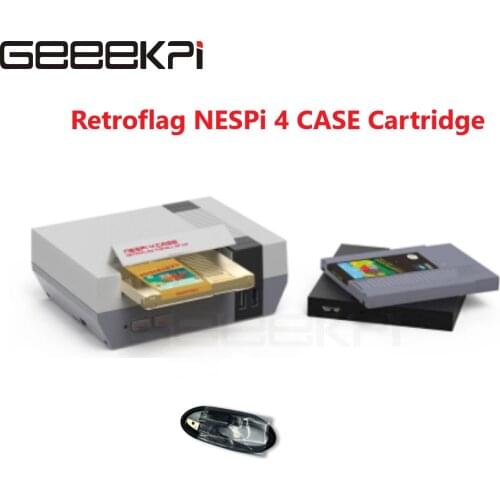 Retroflag NESPi 4 CASE Cartridge Hard Drive Enclosure 5Gbps Compatible OS Windows/Mac OS /Linux 5V 1A DC USB-A to MICRO-B Cable